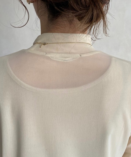 CAPRICIEUX LE'MAGE（カプリシューレマージュ）の「〈セットアイテム〉タンクSETチュールハイネックTシャツ（Tシャツ/カットソー・レディース・ブラック/ベージュ/ライトベージュ・FREE）」の17枚目の写真