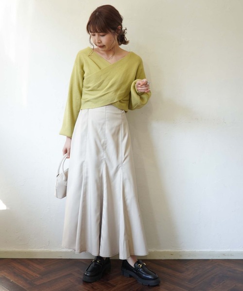 archives（アルシーヴ）の「配色ステッチマーメイドスカート（スカート・レディース・ブラック/ベージュ/ブルー/アイボリー・MEDIUM）」の8枚目の写真