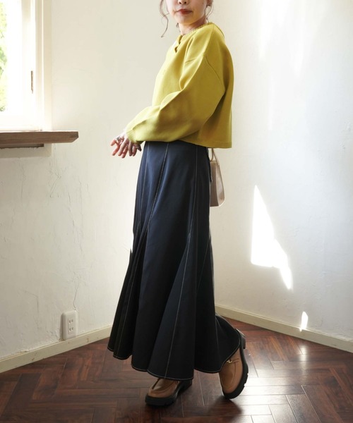 archives（アルシーヴ）の「配色ステッチマーメイドスカート（スカート・レディース・ブラック/ベージュ/ブルー/アイボリー・MEDIUM）」の19枚目の写真