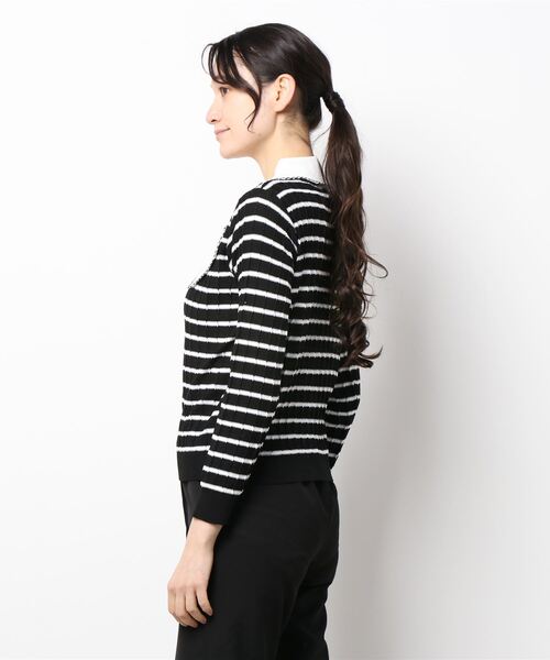 VIBGYOR Women(ヴィブジョー ウィメン)の「【KOREA SELECT】リボン風 ビッグカラー プルオーバー ニット(ニット/セーター・レディース・ホワイト/ブラック/ホワイト系その他/ブラック系その他/ライトベージュ・FREE)」の11枚目の写真