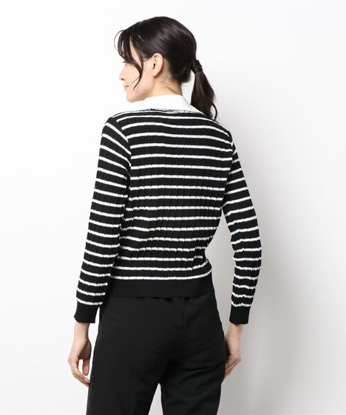 VIBGYOR Women(ヴィブジョー ウィメン)の「【KOREA SELECT】リボン風 ビッグカラー プルオーバー ニット(ニット/セーター・レディース・ホワイト/ブラック/ホワイト系その他/ブラック系その他/ライトベージュ・FREE)」の20枚目の写真