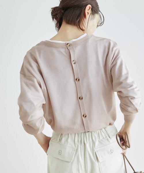 ROPE' PICNIC（ロペピクニック）の「2WAY/シアーカーディガン（カーディガン/ボレロ・レディース・ブラック/オフホワイト/オレンジ/ベージュ系その他/グリーン系その他・38）」の3枚目の写真