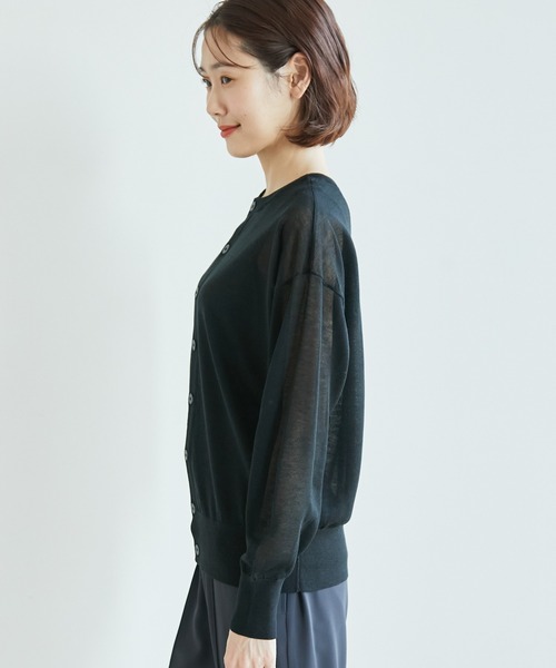 ROPE' PICNIC（ロペピクニック）の「2WAY/シアーカーディガン（カーディガン/ボレロ・レディース・ブラック/オフホワイト/オレンジ/ベージュ系その他/グリーン系その他・38）」の15枚目の写真