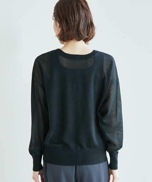 ROPE' PICNIC（ロペピクニック）の「2WAY/シアーカーディガン（カーディガン/ボレロ・レディース・ブラック/オフホワイト/オレンジ/ベージュ系その他/グリーン系その他・38）」の12枚目の写真