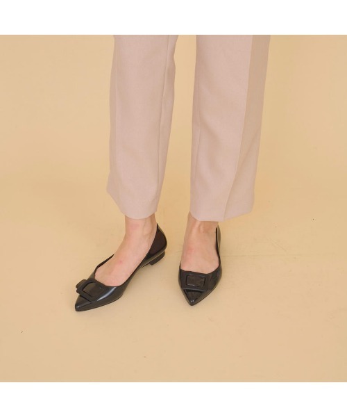 TEMPERATE（テンパレイト）の「NINA （TEMPERATE/テンパレイト） バックル レインシューズ（パンプス・レディース・ライトグレー/ブラック/クリアブラック/ピンクベージュ/ベージュ/ライトグリーン/ライトベージュ/ネイビー/パープル/グリーン/ダークグリーン/ピンク・38/39/36/37/40/41）」の2枚目の写真