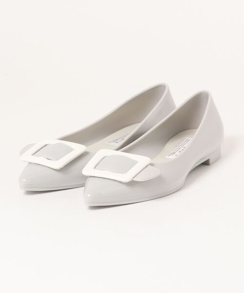 TEMPERATE（テンパレイト）の「NINA （TEMPERATE/テンパレイト） バックル レインシューズ（パンプス・レディース・ライトグレー/ブラック/クリアブラック/ピンクベージュ/ベージュ/ライトグリーン/ライトベージュ/ネイビー/パープル/グリーン/ダークグリーン/ピンク・38/39/36/37/40/41）」の18枚目の写真