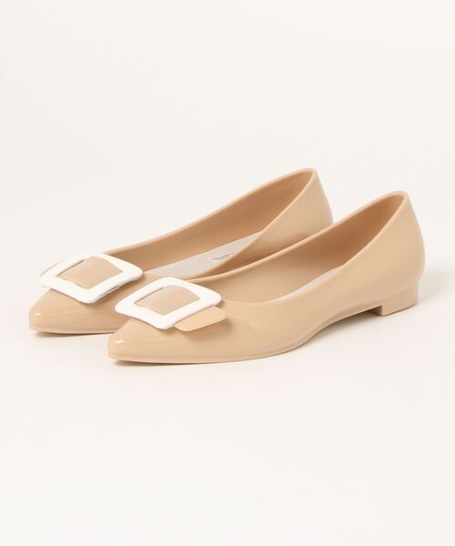 TEMPERATE（テンパレイト）の「NINA （TEMPERATE/テンパレイト） バックル レインシューズ（パンプス・レディース・ライトグレー/ブラック/クリアブラック/ピンクベージュ/ベージュ/ライトグリーン/ライトベージュ/ネイビー/パープル/グリーン/ダークグリーン/ピンク・38/39/36/37/40/41）」の21枚目の写真