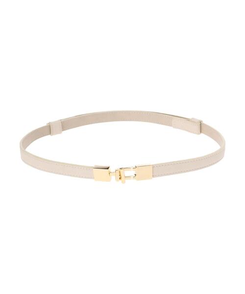 YECCA VECCA（イェッカヴェッカ）の「メタルバックルベルト（ベルト・レディース・ブラック/ベージュ/アイボリー・FREE）」の4枚目の写真