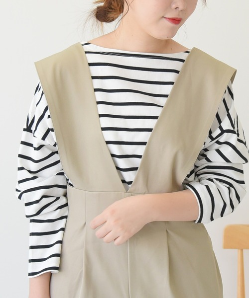 sango(sango)の「長袖ボーダー柄オーバーサイズカットソー(Tシャツ/カットソー・レディース・ホワイト×グリーン/ホワイト×ブラック/ホワイト系その他・FREE)」の18枚目の写真