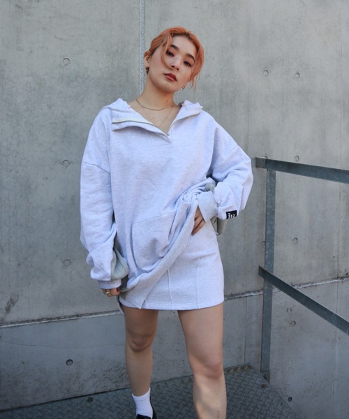 FIG&VIPER（フィグアンドバイパー）の「Wウエスト切替ミニSK（スカート・レディース・ブラック/ライトグレー・FREE）」の17枚目の写真