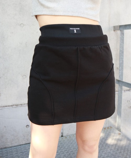 FIG&VIPER（フィグアンドバイパー）の「Wウエスト切替ミニSK（スカート・レディース・ブラック/ライトグレー・FREE）」の16枚目の写真