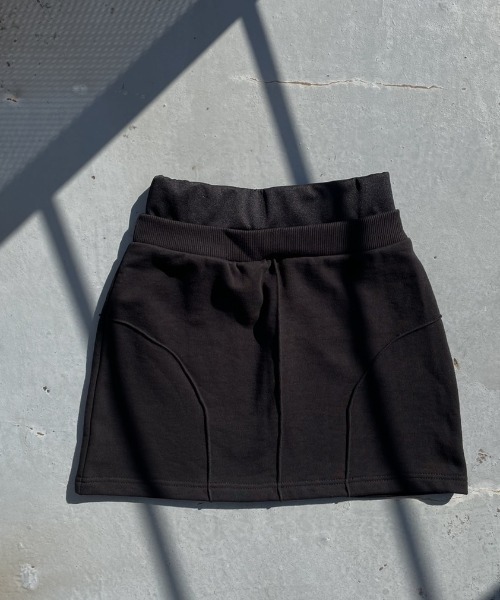 FIG&VIPER（フィグアンドバイパー）の「Wウエスト切替ミニSK（スカート・レディース・ブラック/ライトグレー・FREE）」の10枚目の写真