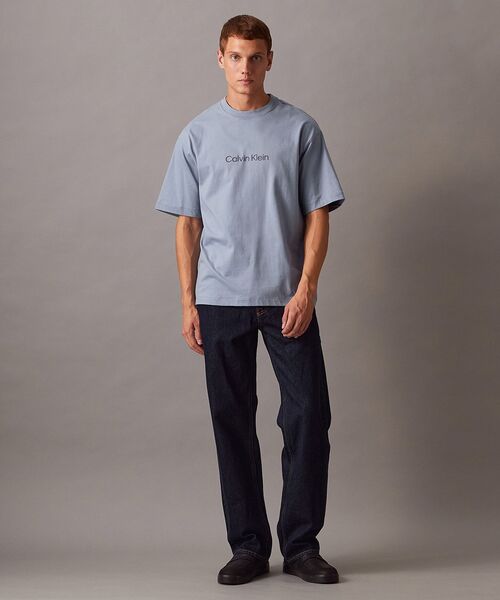   JEANS カルバンクライン クルーネックTシャツ 希少 Tシャツ - アーカイブロゴ リラックスクルーネックTシャツ