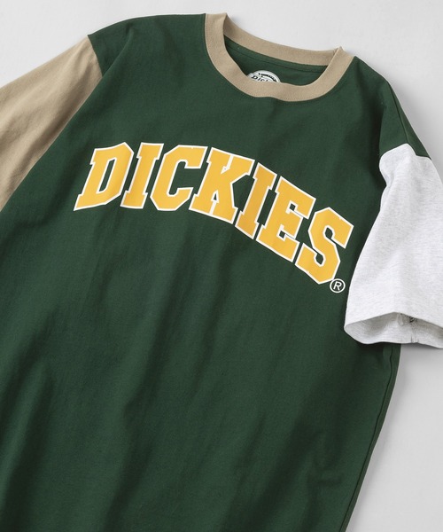 Dickies(ディッキーズ)の「【Dickies/ディッキーズ】 カレッジロゴ&袖切替え ブランドロゴ Tシャツ/ 半袖Tシャツ(Tシャツ/カットソー・メンズ・ホワイト/アッシュグレー/ライトブルー/ブラック/ネイビー/グリーン・M/L/XL)」の4枚目の写真