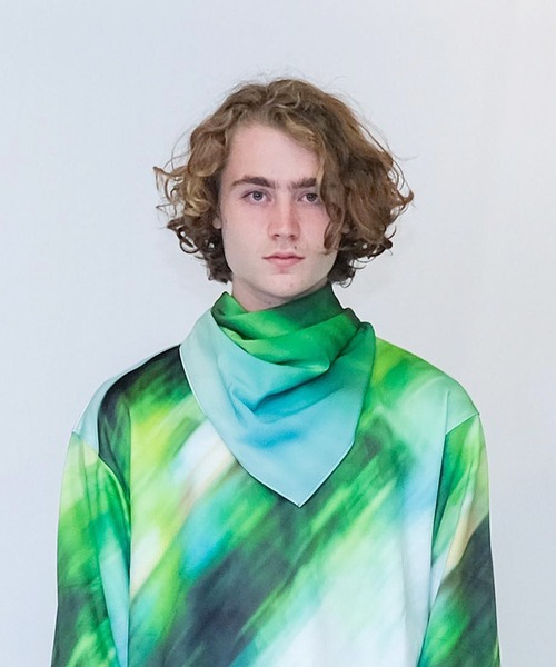 Wizzard（ウィザード）の「Wizzard ウィザード / SCARF / WAH22-002（ストール/ショール・メンズ・ネイビー/グリーン/ナチュラル/イエロー×ブラック・FREE）」の3枚目の写真