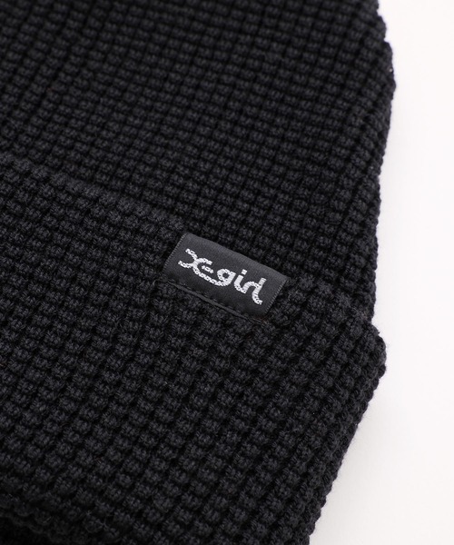 X-girl（エックスガール）の「COOL MAX KNIT CAP（ニットキャップ/ビーニー・レディース・ブラック/パープル/オレンジ・ONE SIZE）」の7枚目の写真
