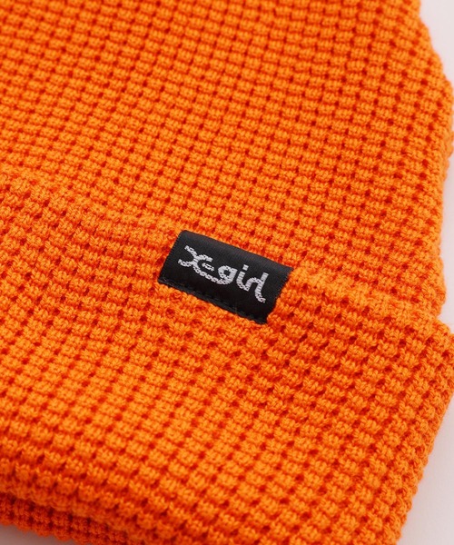 X-girl（エックスガール）の「COOL MAX KNIT CAP（ニットキャップ/ビーニー・レディース・ブラック/パープル/オレンジ・ONE SIZE）」の8枚目の写真