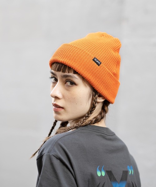 X-girl（エックスガール）の「COOL MAX KNIT CAP（ニットキャップ/ビーニー・レディース・ブラック/パープル/オレンジ・ONE SIZE）」の13枚目の写真
