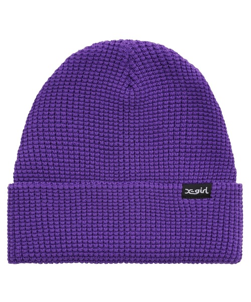 X-girl（エックスガール）の「COOL MAX KNIT CAP（ニットキャップ/ビーニー・レディース・ブラック/パープル/オレンジ・ONE SIZE）」の5枚目の写真