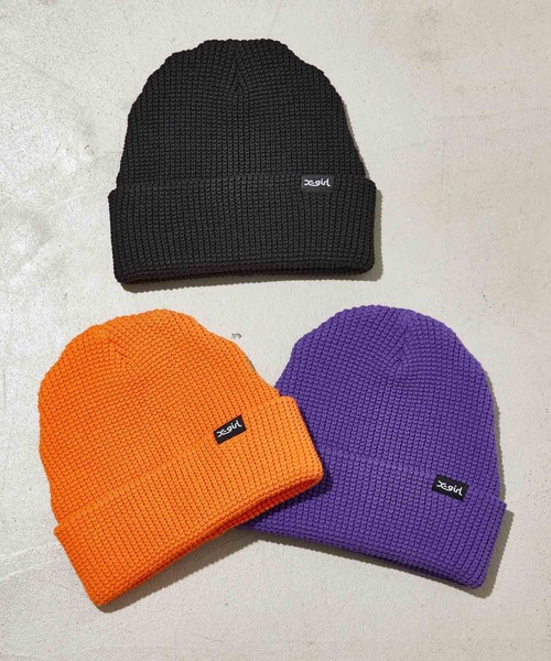 X-girl（エックスガール）の「COOL MAX KNIT CAP（ニットキャップ/ビーニー・レディース・ブラック/パープル/オレンジ・ONE SIZE）」の19枚目の写真