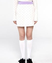 KIRSH LOGO PATTERN SKIRT/総柄ロゴ タイトミニスカート