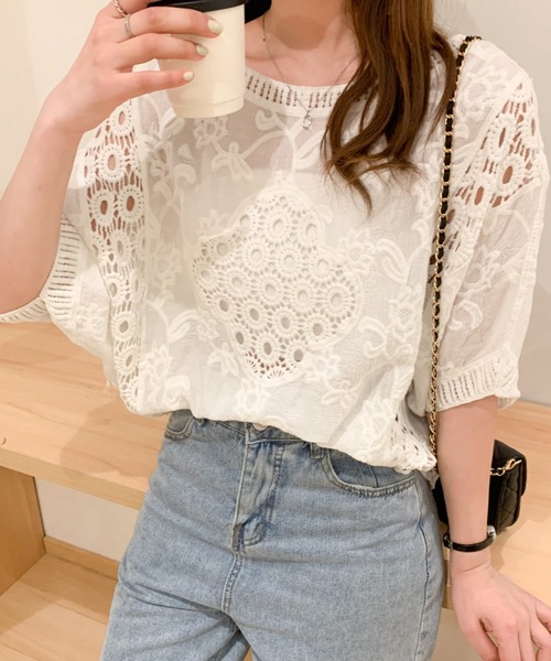 ABITOKYO(アビトーキョー)の「ドロップスリーブコットンレースブラウス(シャツ/ブラウス・レディース・ホワイト/ブラック・FREE)」の22枚目の写真