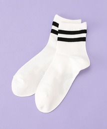 2本ラインクルーソックス