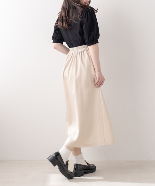 OLIVE des OLIVE（オリーブデオリーブ）の「レイヤードスカート（スカート・レディース・ブラック/ベージュ/ワンウォッシュ・FREE）」の20枚目の写真