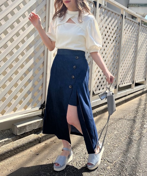 OLIVE des OLIVE（オリーブデオリーブ）の「レイヤードスカート