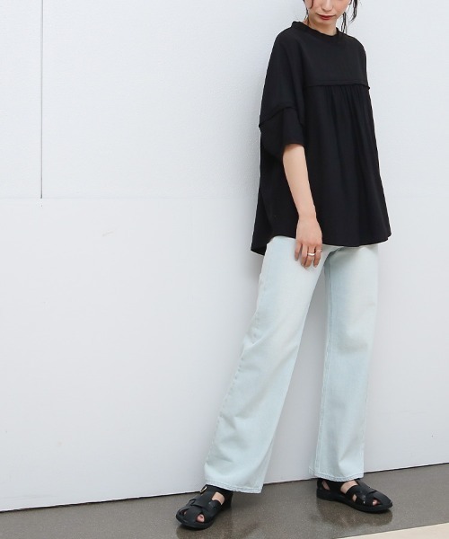 Social GIRL(ソーシャルガール)の「ラグランギャザーブラウス(シャツ/ブラウス・レディース・ブラック/ベージュ/イエロー/アイボリー・S/M/L)」の20枚目の写真