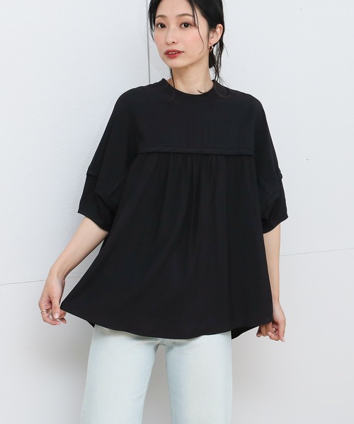 Social GIRL(ソーシャルガール)の「ラグランギャザーブラウス(シャツ/ブラウス・レディース・ブラック/ベージュ/イエロー/アイボリー・S/M/L)」の19枚目の写真