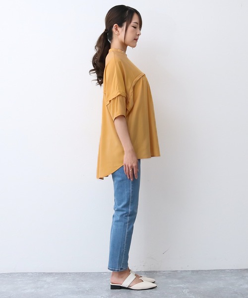 Social GIRL(ソーシャルガール)の「ラグランギャザーブラウス(シャツ/ブラウス・レディース・ブラック/ベージュ/イエロー/アイボリー・S/M/L)」の17枚目の写真