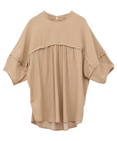 Social GIRL(ソーシャルガール)の「ラグランギャザーブラウス(シャツ/ブラウス・レディース・ブラック/ベージュ/イエロー/アイボリー・S/M/L)」の13枚目の写真