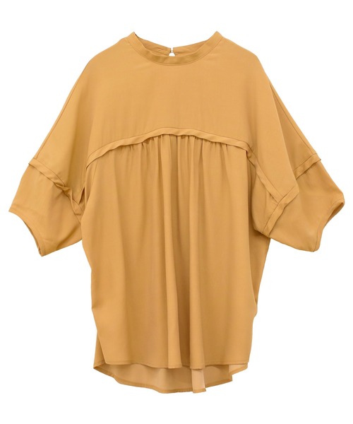 Social GIRL(ソーシャルガール)の「ラグランギャザーブラウス(シャツ/ブラウス・レディース・ブラック/ベージュ/イエロー/アイボリー・S/M/L)」の14枚目の写真