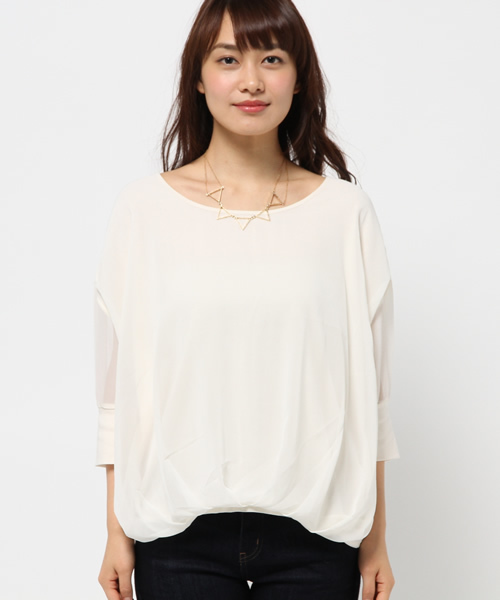 OUTLET（アウトレット）の「【CAPRICIEUX LE'MAGE】NL裏カットタックブラウス（シャツ/ブラウス・レディース・ホワイト・FREE）」の2枚目の写真