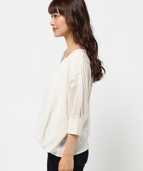 OUTLET（アウトレット）の「【CAPRICIEUX LE'MAGE】NL裏カットタックブラウス（シャツ/ブラウス・レディース・ホワイト・FREE）」の3枚目の写真