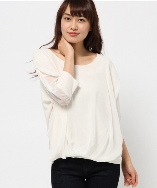 OUTLET（アウトレット）の「【CAPRICIEUX LE'MAGE】NL裏カットタックブラウス（シャツ/ブラウス・レディース・ホワイト・FREE）」の9枚目の写真