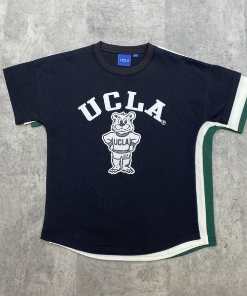 ムラサキスポーツ by RiY(ムラサキスポーツバイアールアイワイ)の「【ZOZOタウン限定アイテム】ANTIBAL/アンティバル x RIY監修 キッズ オーバーサイズTシャツ UCLA 222AN3ST231MU(Tシャツ/カットソー・キッズ・ホワイト/チャコールグレー/モスグリーン・130cm/140cm/150cm/160cm)」の5枚目の写真