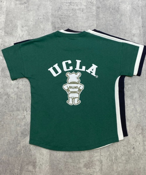 ムラサキスポーツ by RiY(ムラサキスポーツバイアールアイワイ)の「【ZOZOタウン限定アイテム】ANTIBAL/アンティバル x RIY監修 キッズ オーバーサイズTシャツ UCLA 222AN3ST231MU(Tシャツ/カットソー・キッズ・ホワイト/チャコールグレー/モスグリーン・130cm/140cm/150cm/160cm)」の6枚目の写真