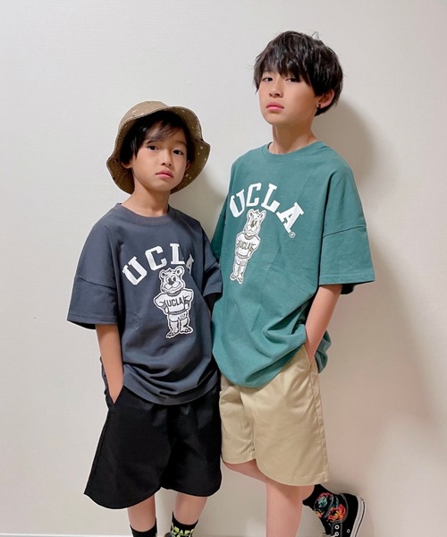 ムラサキスポーツ by RiY(ムラサキスポーツバイアールアイワイ)の「【ZOZOタウン限定アイテム】ANTIBAL/アンティバル x RIY監修 キッズ オーバーサイズTシャツ UCLA 222AN3ST231MU(Tシャツ/カットソー・キッズ・ホワイト/チャコールグレー/モスグリーン・130cm/140cm/150cm/160cm)」の19枚目の写真