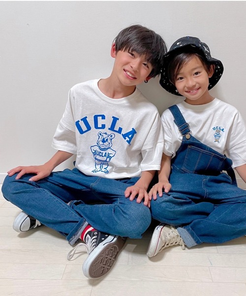 ムラサキスポーツ by RiY(ムラサキスポーツバイアールアイワイ)の「【ZOZOタウン限定アイテム】ANTIBAL/アンティバル x RIY監修 キッズ オーバーサイズTシャツ UCLA 222AN3ST231MU(Tシャツ/カットソー・キッズ・ホワイト/チャコールグレー/モスグリーン・130cm/140cm/150cm/160cm)」の17枚目の写真