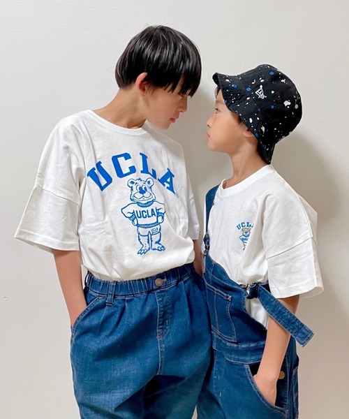 ムラサキスポーツ by RiY(ムラサキスポーツバイアールアイワイ)の「【ZOZOタウン限定アイテム】ANTIBAL/アンティバル x RIY監修 キッズ オーバーサイズTシャツ UCLA 222AN3ST231MU(Tシャツ/カットソー・キッズ・ホワイト/チャコールグレー/モスグリーン・130cm/140cm/150cm/160cm)」の14枚目の写真