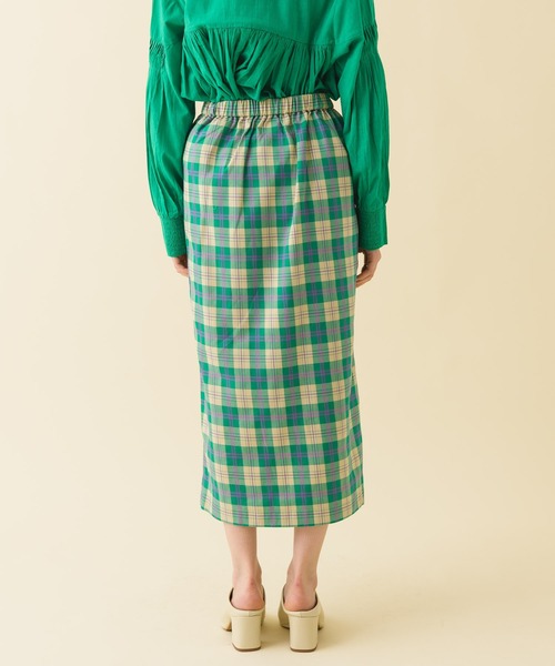 ROSIEE（ロージー）の「ROSIEE　カラーチェックタイトスカート（スカート・レディース・ベージュ/グリーン・FREE）」の9枚目の写真