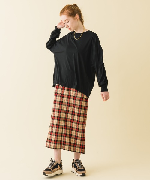 ROSIEE（ロージー）の「ROSIEE　カラーチェックタイトスカート（スカート・レディース・ベージュ/グリーン・FREE）」の18枚目の写真