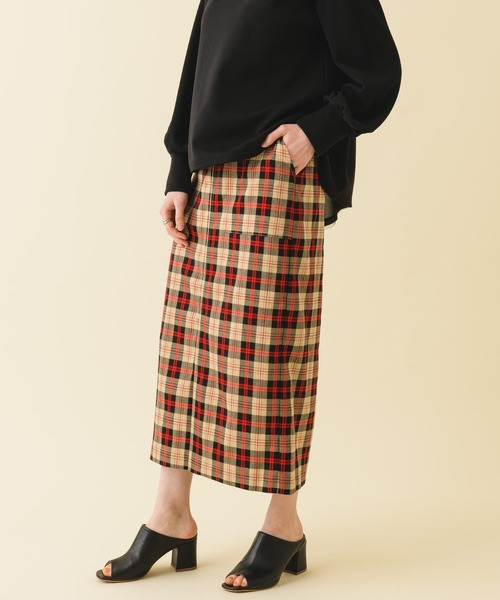 ROSIEE（ロージー）の「ROSIEE　カラーチェックタイトスカート（スカート・レディース・ベージュ/グリーン・FREE）」の20枚目の写真