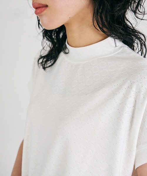 4youstory（フォーユーストーリー）の「【4youstory】ハイネックレースカットプルオーバー（Tシャツ/カットソー・レディース・ブラック/パープル/オフホワイト/ライトグリーン・MEDIUM）」の19枚目の写真