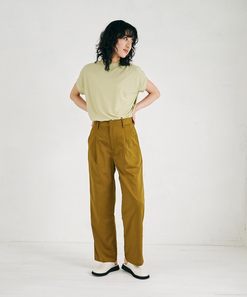 4youstory（フォーユーストーリー）の「【4youstory】ハイネックレースカットプルオーバー（Tシャツ/カットソー・レディース・ブラック/パープル/オフホワイト/ライトグリーン・MEDIUM）」の7枚目の写真