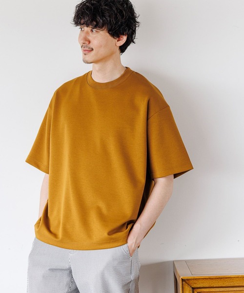 GLOBAL WORK(グローバルワーク)の「エアクッションクルー半袖/272376(Tシャツ/カットソー・メンズ・ライトブルー/ピンク/ダークブルー/マスタード/ホワイト系その他2/ライトベージュ/ダークグリーン/オレンジ・SMALL/MEDIUM/LARGE/X-LARGE)」の7枚目の写真