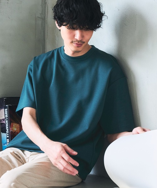 GLOBAL WORK(グローバルワーク)の「エアクッションクルー半袖/272376(Tシャツ/カットソー・メンズ・ライトブルー/ピンク/ダークブルー/マスタード/ホワイト系その他2/ライトベージュ/ダークグリーン/オレンジ・SMALL/MEDIUM/LARGE/X-LARGE)」の4枚目の写真