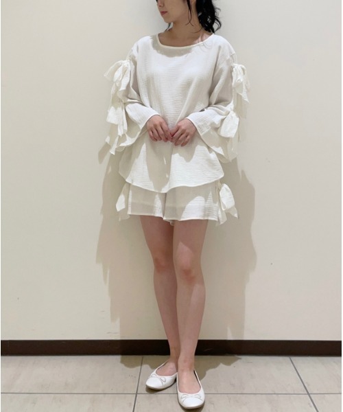 gelato pique（ジェラートピケ）の「リボンガーゼショートパンツ